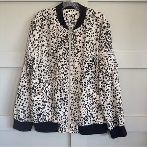 Jodifl Lightweight Bomber Jacket Cheetah Print Zip Up Women’s Size Large